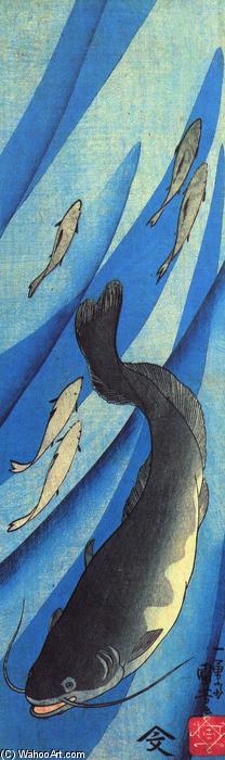 WikiOO.org - Енциклопедія образотворчого мистецтва - Живопис, Картини
 Utagawa Kuniyoshi - Catfish