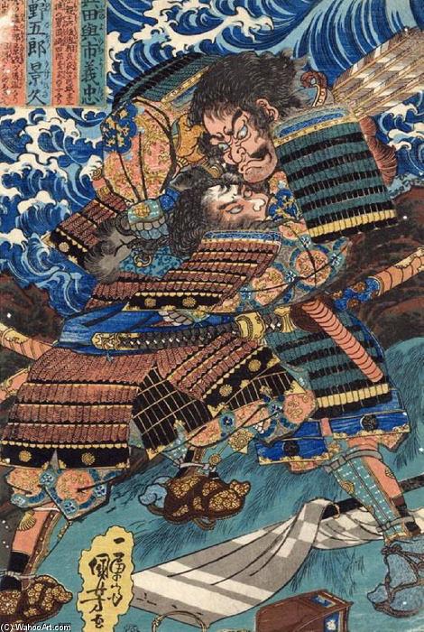 WikiOO.org - Енциклопедия за изящни изкуства - Живопис, Произведения на изкуството Utagawa Kuniyoshi - Design the Struggle