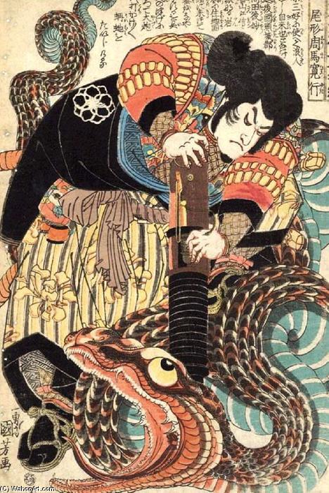 WikiOO.org - Güzel Sanatlar Ansiklopedisi - Resim, Resimler Utagawa Kuniyoshi - Eight Hundred Heroes of Our Country