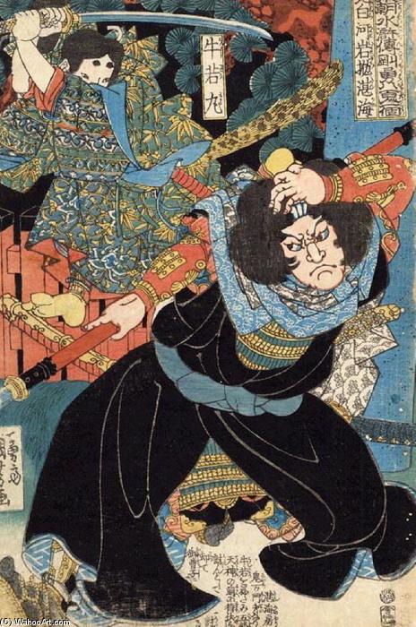 Wikioo.org - The Encyclopedia of Fine Arts - Painting, Artwork by Utagawa Kuniyoshi - Eight Hundred Heroes of Our Country