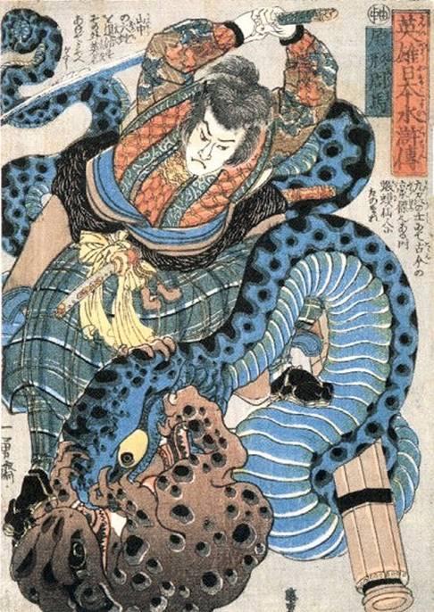 WikiOO.org - Encyclopedia of Fine Arts - Lukisan, Artwork Utagawa Kuniyoshi - From Suikoden of Japanese Heroes