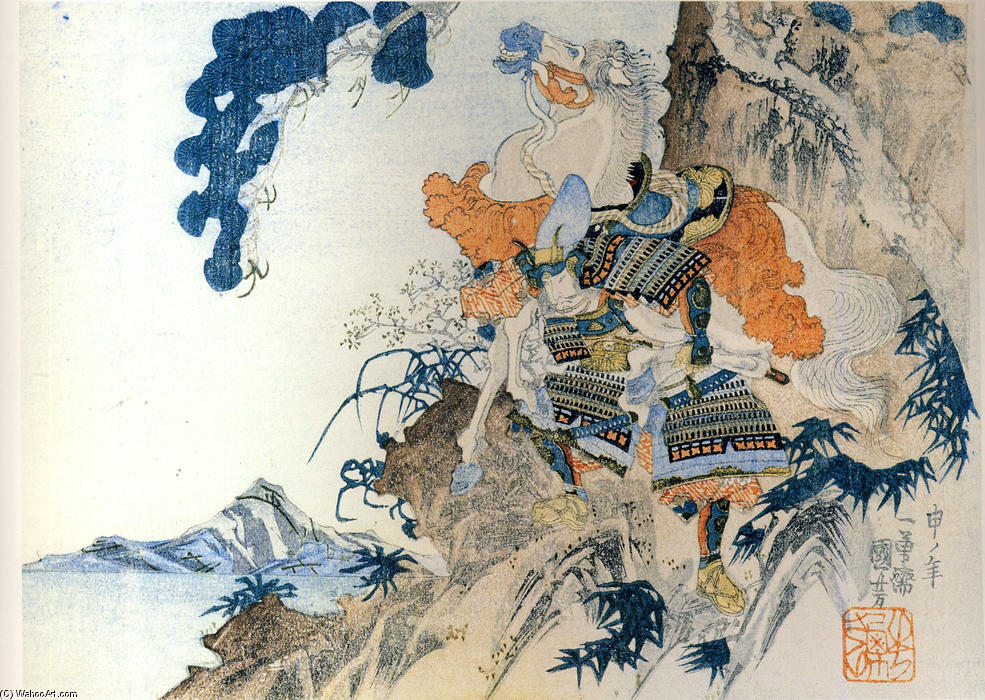 Wikioo.org - The Encyclopedia of Fine Arts - Painting, Artwork by Utagawa Kuniyoshi - Hatakeyama Shigetada