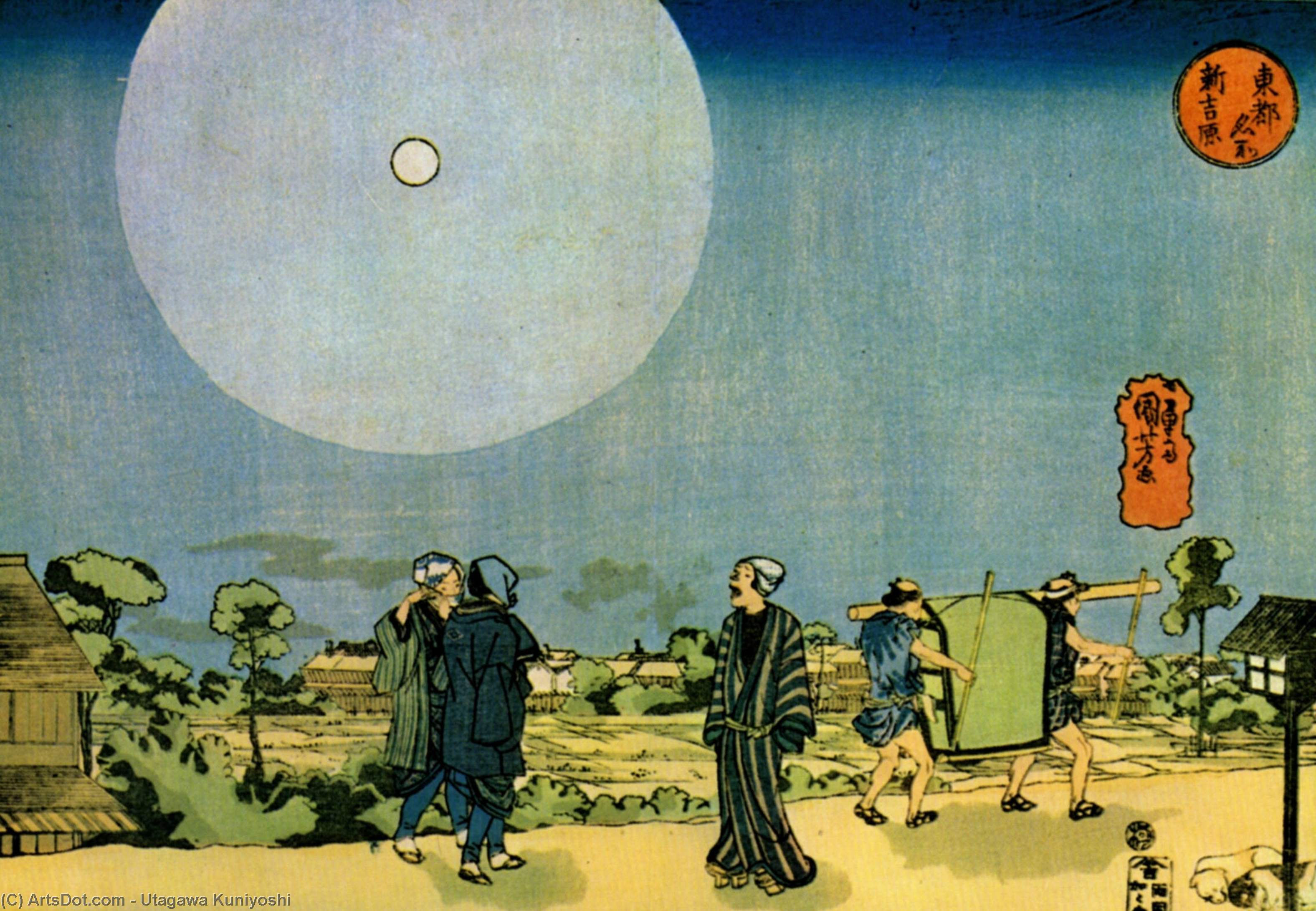 WikiOO.org - Енциклопедія образотворчого мистецтва - Живопис, Картини
 Utagawa Kuniyoshi - Moon