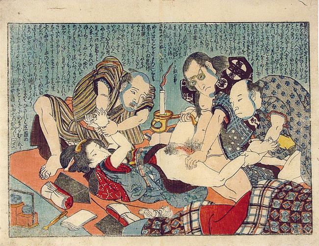 Wikioo.org - The Encyclopedia of Fine Arts - Painting, Artwork by Utagawa Kuniyoshi - Rape scene