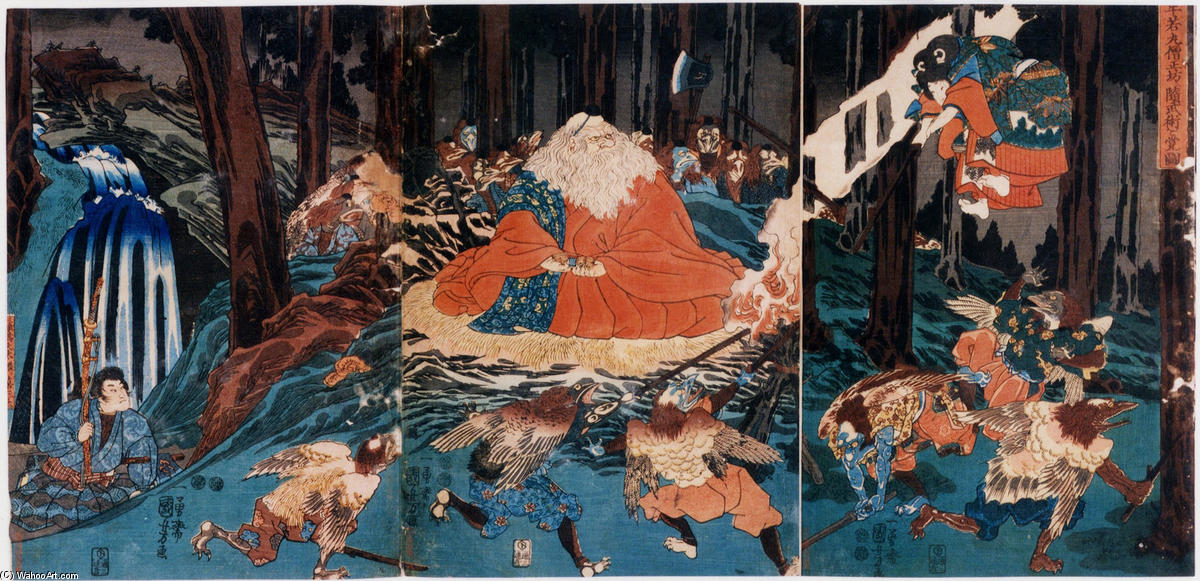 WikiOO.org - Енциклопедія образотворчого мистецтва - Живопис, Картини
 Utagawa Kuniyoshi - Tengu