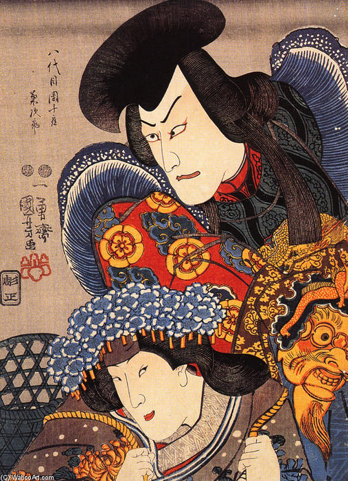 WikiOO.org - Güzel Sanatlar Ansiklopedisi - Resim, Resimler Utagawa Kuniyoshi - The actor