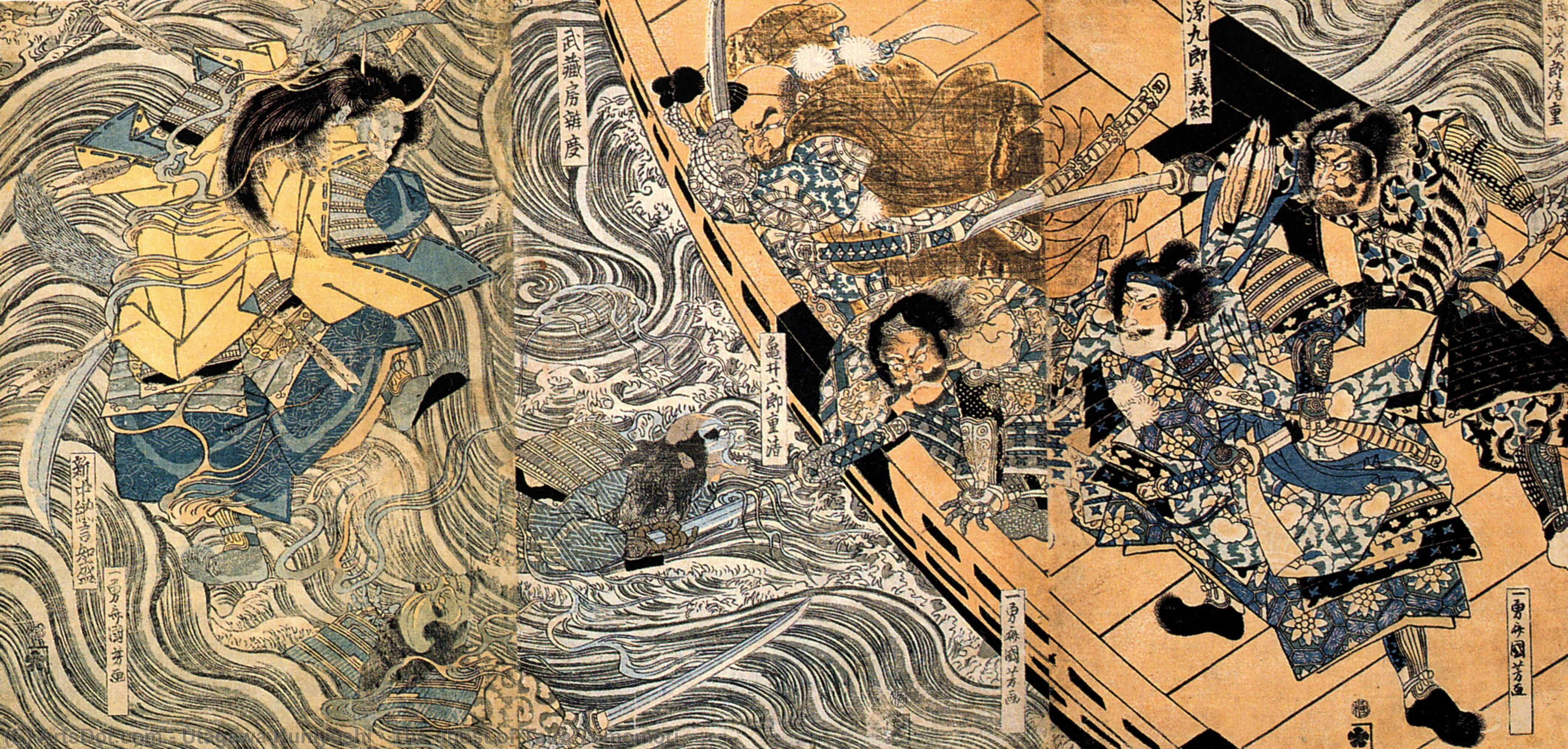 WikiOO.org - Енциклопедия за изящни изкуства - Живопис, Произведения на изкуството Utagawa Kuniyoshi - The ghost of Taira Tomomori