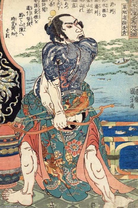 Wikioo.org – La Enciclopedia de las Bellas Artes - Pintura, Obras de arte de Utagawa Kuniyoshi - Los Ciento Ocho Héroes de la Suikoden populares
