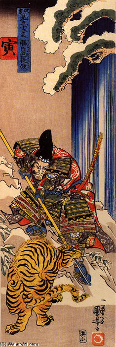 WikiOO.org - Енциклопедія образотворчого мистецтва - Живопис, Картини
 Utagawa Kuniyoshi - Tiger
