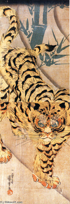 Wikioo.org - The Encyclopedia of Fine Arts - Painting, Artwork by Utagawa Kuniyoshi - Tiger