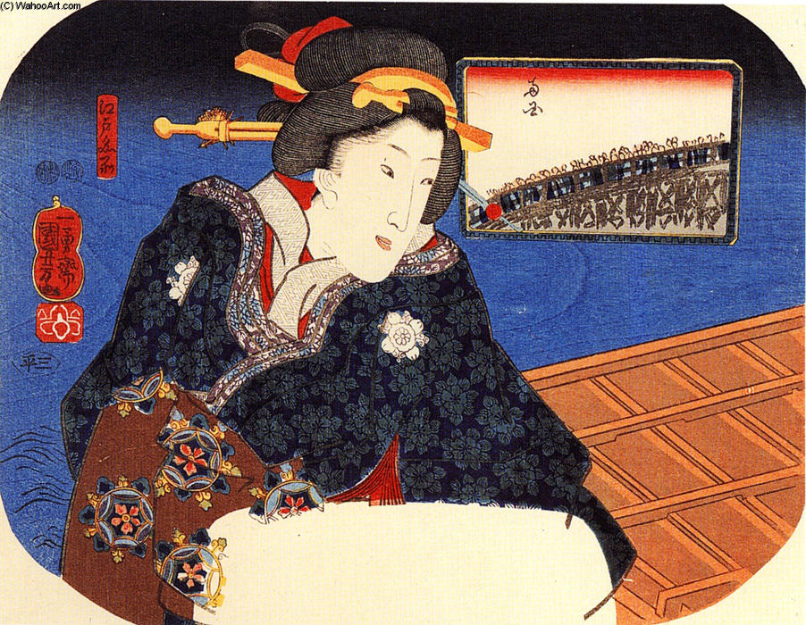 Wikioo.org – L'Enciclopedia delle Belle Arti - Pittura, Opere di Utagawa Kuniyoshi - donne