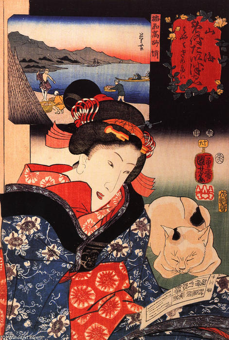 Wikioo.org - The Encyclopedia of Fine Arts - Painting, Artwork by Utagawa Kuniyoshi - Women (10)
