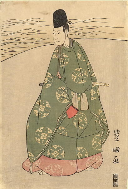 WikiOO.org - Encyclopedia of Fine Arts - Festés, Grafika Utagawa Toyokuni - The Heian Courtier