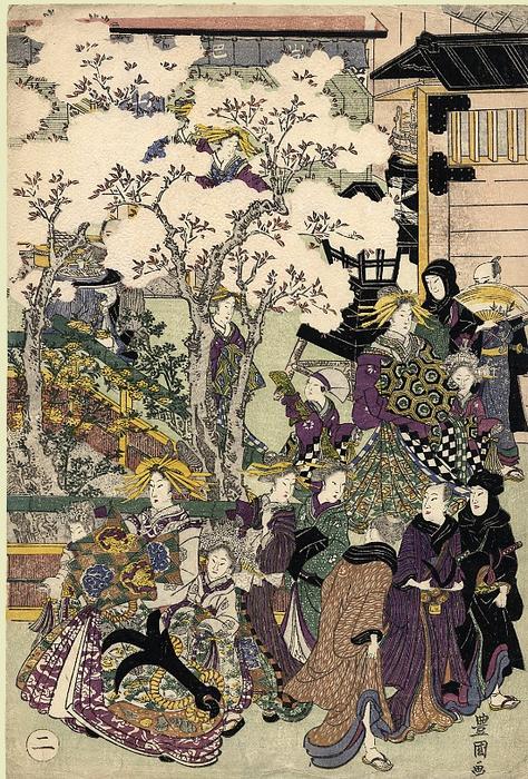 Wikioo.org - The Encyclopedia of Fine Arts - Painting, Artwork by Utagawa Toyokuni - The Promenade