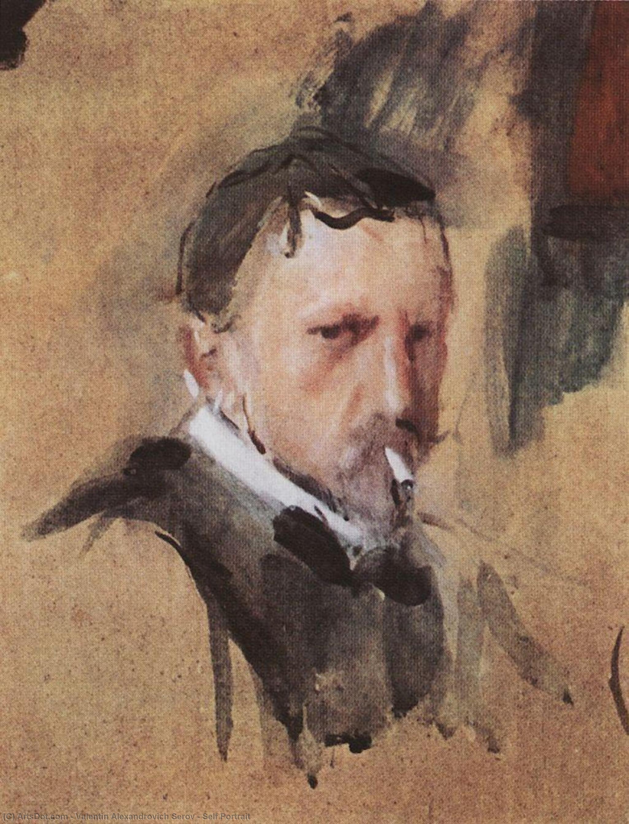 Wikioo.org - The Encyclopedia of Fine Arts - Painting, Artwork by Valentin Alexandrovich Serov - Self Portrait
