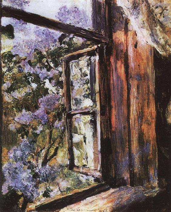 Wikioo.org - The Encyclopedia of Fine Arts - Painting, Artwork by Valentin Alexandrovich Serov - Open Window. Lilacs