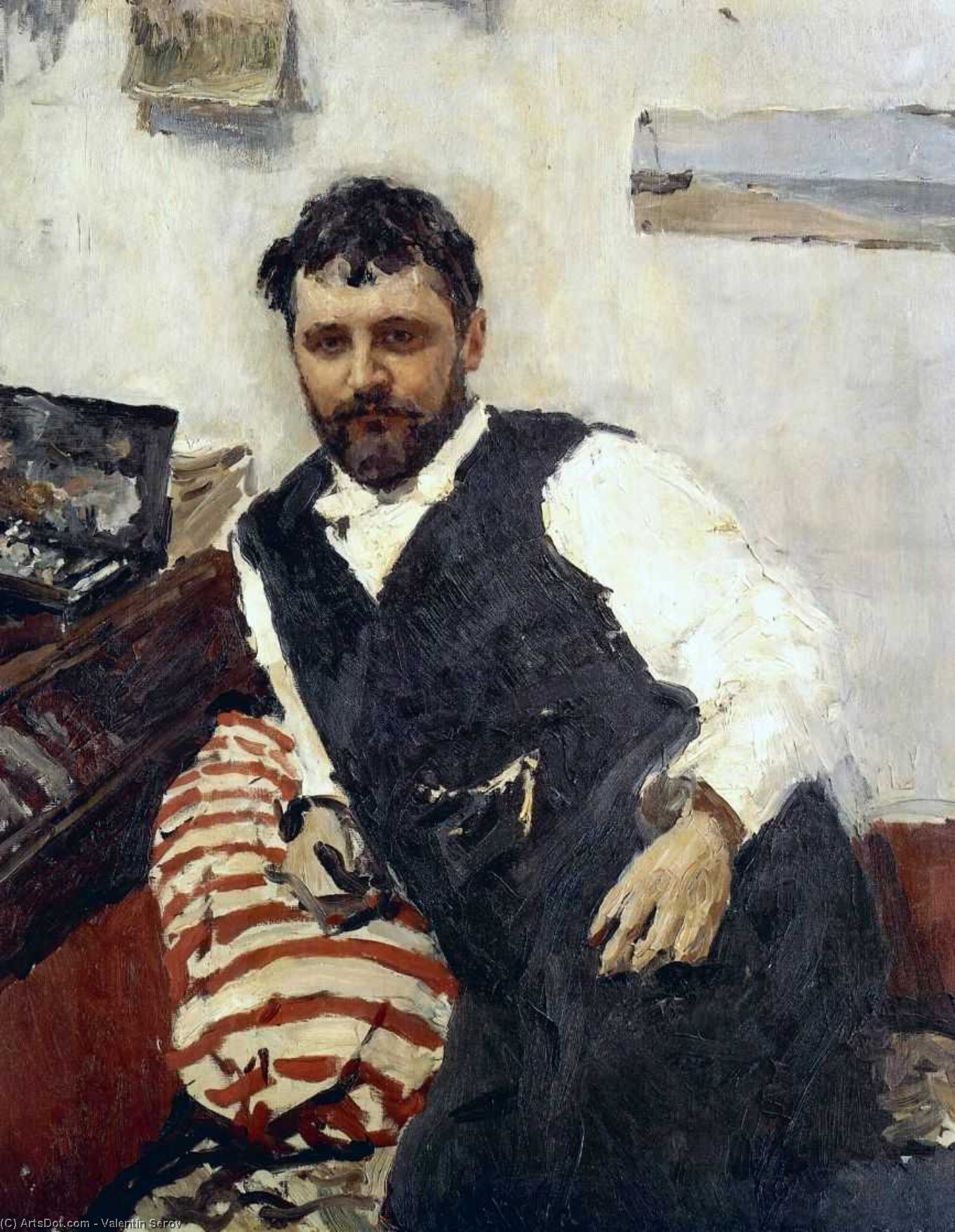 Wikioo.org - The Encyclopedia of Fine Arts - Painting, Artwork by Valentin Alexandrovich Serov - Portrait of Konstantin Korovin