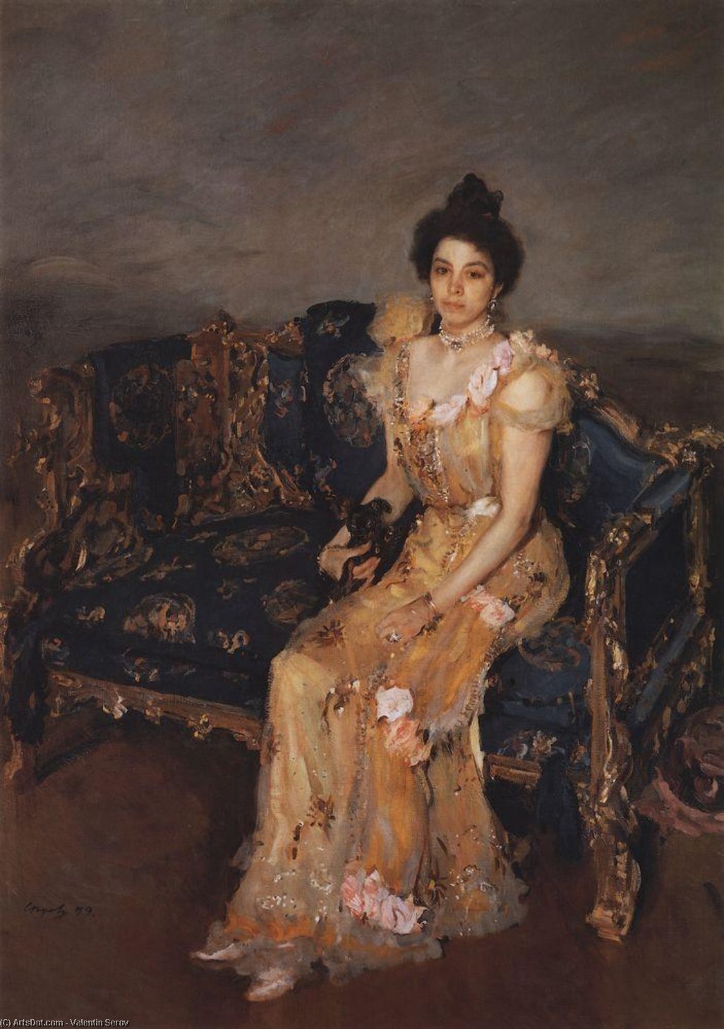 Wikioo.org - The Encyclopedia of Fine Arts - Painting, Artwork by Valentin Alexandrovich Serov - Portrait of Sofia Mikhailovna Botkina
