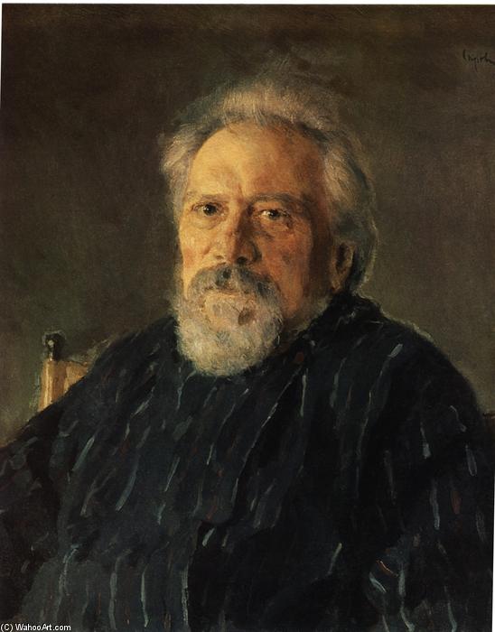 WikiOO.org - Enciclopédia das Belas Artes - Pintura, Arte por Valentin Alexandrovich Serov - Portrait of Nikolay Leskov