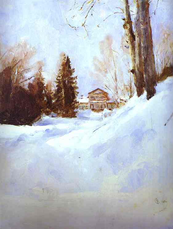 Wikioo.org - The Encyclopedia of Fine Arts - Painting, Artwork by Valentin Alexandrovich Serov - Winter in Abramtsevo