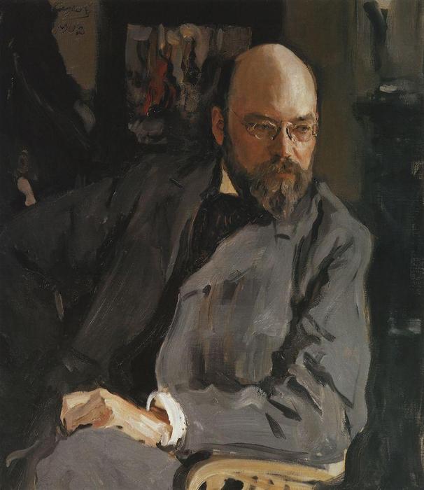 Wikioo.org - The Encyclopedia of Fine Arts - Painting, Artwork by Valentin Alexandrovich Serov - Portrait of the Artist I.S. Ostroukhov