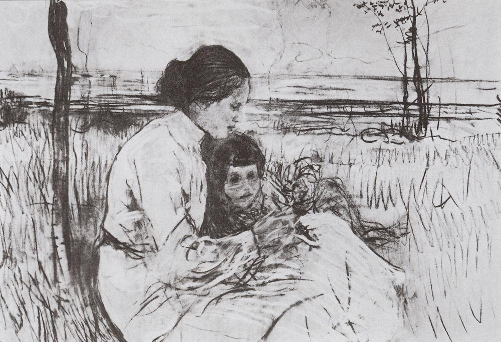 Wikioo.org - The Encyclopedia of Fine Arts - Painting, Artwork by Valentin Alexandrovich Serov - Children of the artist. Olga and Anton Serov