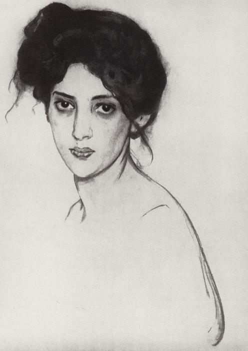 Wikioo.org – L'Encyclopédie des Beaux Arts - Peinture, Oeuvre de Valentin Alexandrovich Serov - Portrait de Izabella Grunberg