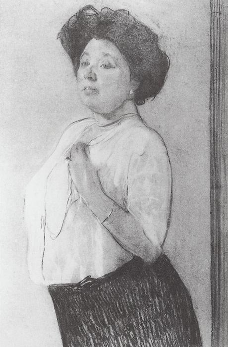 Wikioo.org - The Encyclopedia of Fine Arts - Painting, Artwork by Valentin Alexandrovich Serov - Portrait of N.P. Lamanova