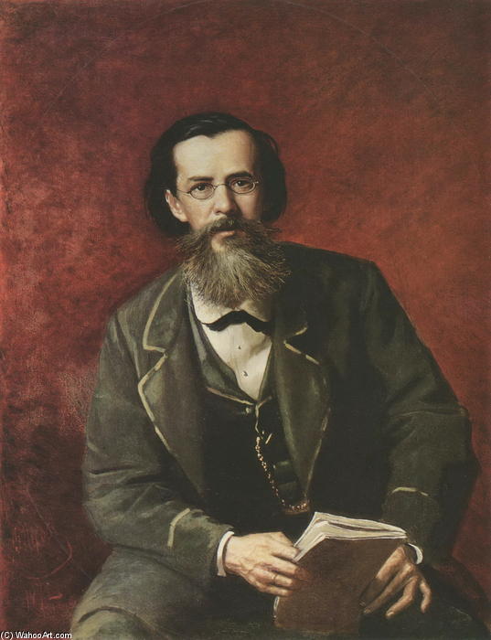 Wikioo.org - The Encyclopedia of Fine Arts - Painting, Artwork by Vasily Grigoryevich Perov - Portrait of the Poet Apollon Maikov
