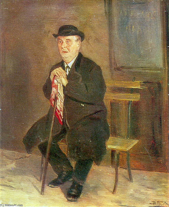 WikiOO.org - Εγκυκλοπαίδεια Καλών Τεχνών - Ζωγραφική, έργα τέχνης Vasily Grigoryevich Perov - The old man on the bench