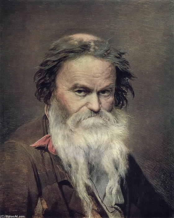 Wikioo.org - The Encyclopedia of Fine Arts - Painting, Artwork by Vasily Grigoryevich Perov - Fomushka-owl