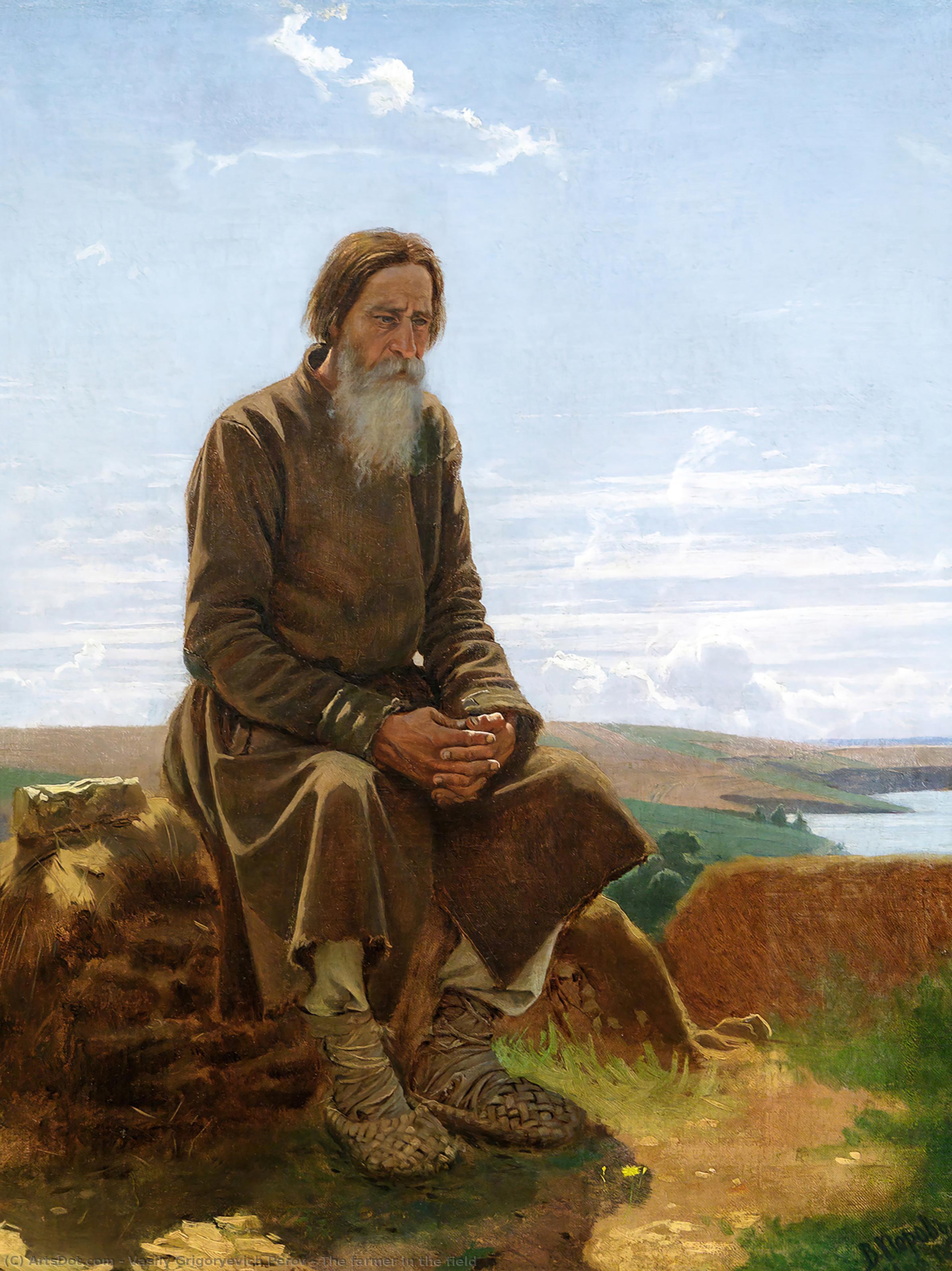 Wikioo.org - The Encyclopedia of Fine Arts - Painting, Artwork by Vasily Grigoryevich Perov - The farmer in the field