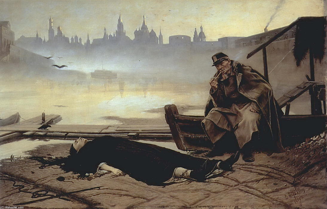 Wikioo.org - The Encyclopedia of Fine Arts - Painting, Artwork by Vasily Grigoryevich Perov - A Drowned Woman (Found Drowned)