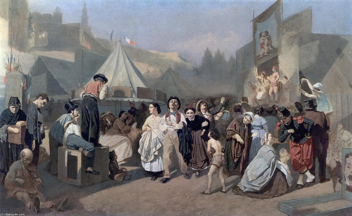 WikiOO.org - Encyclopedia of Fine Arts - Maalaus, taideteos Vasily Perov - Celebration in the outskirts of Paris (in Montmartre)