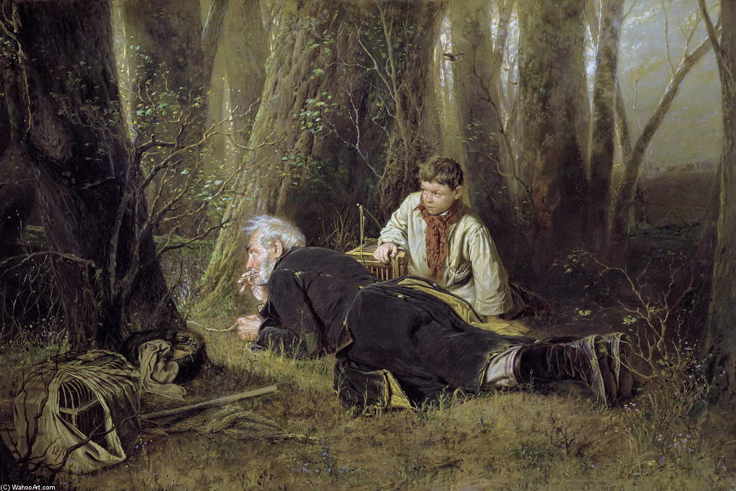Wikioo.org - The Encyclopedia of Fine Arts - Painting, Artwork by Vasily Grigoryevich Perov - Fowler