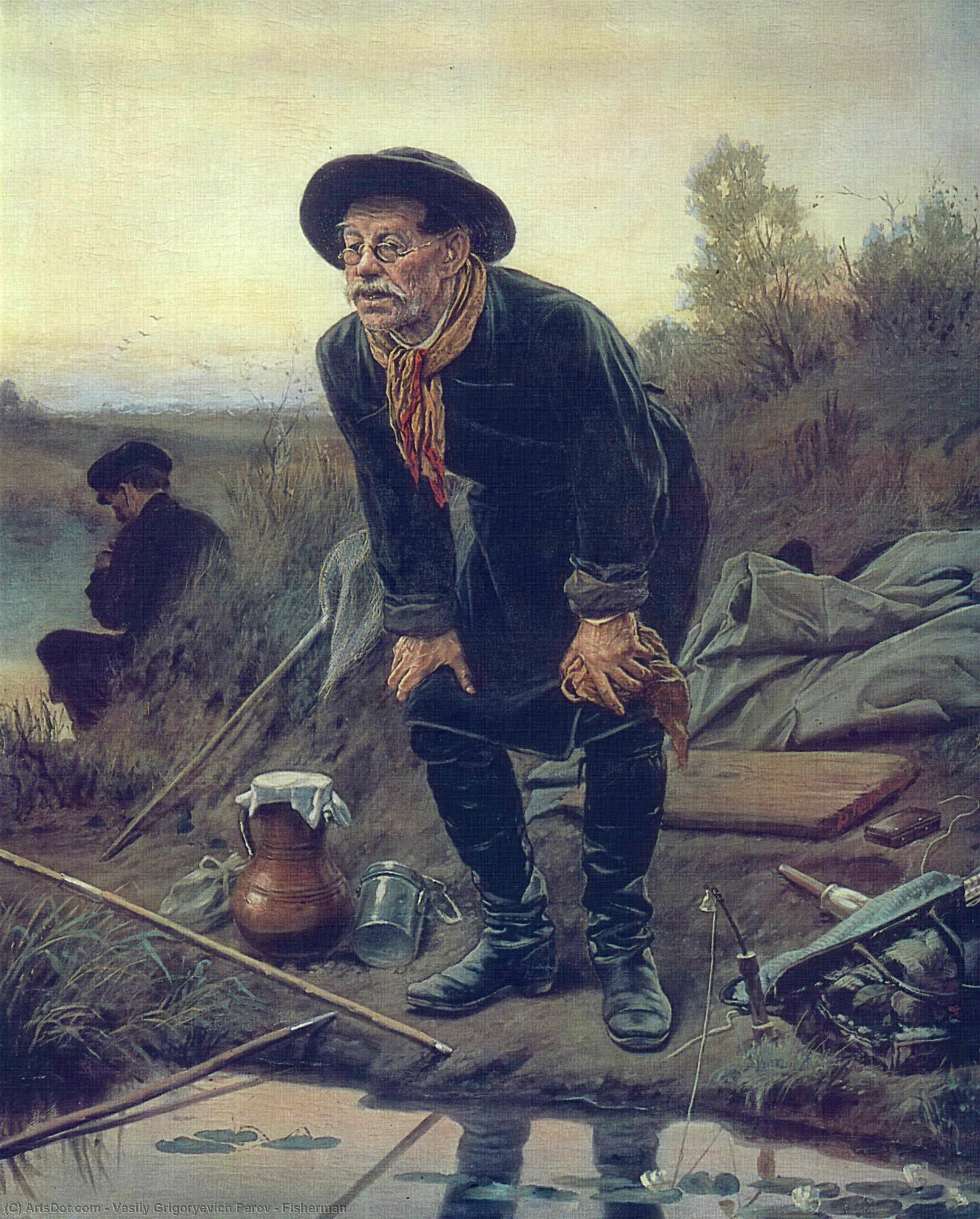 Wikioo.org – L'Enciclopedia delle Belle Arti - Pittura, Opere di Vasily Grigoryevich Perov - pescatore