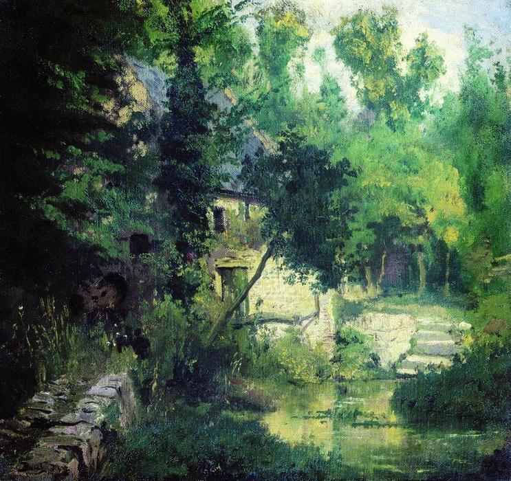 Wikioo.org – L'Encyclopédie des Beaux Arts - Peinture, Oeuvre de Vasily Dmitrievich Polenov - Le moulin sur l source de la rivière Vél