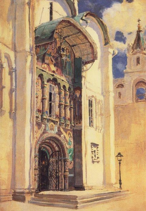 Wikioo.org - The Encyclopedia of Fine Arts - Painting, Artwork by Vasily Dmitrievich Polenov - The Uspensky Cathedral. South Gates.