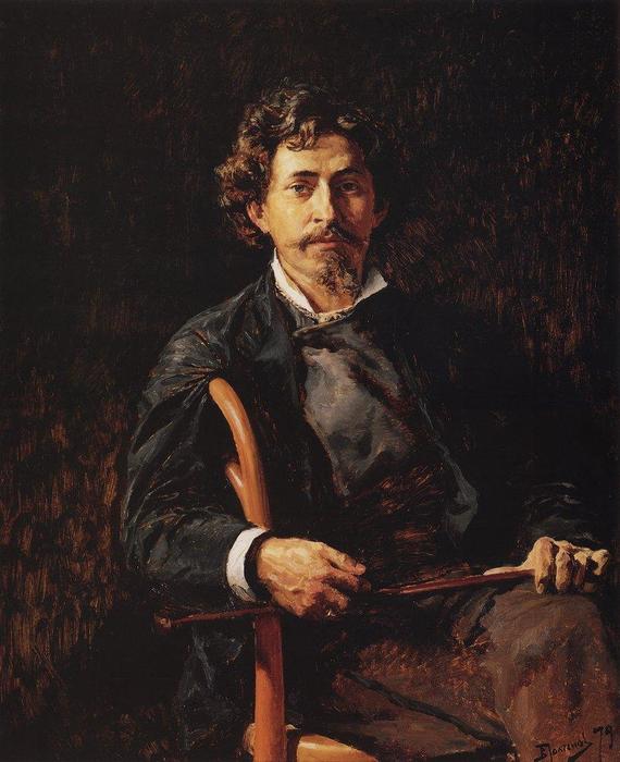 Wikioo.org - The Encyclopedia of Fine Arts - Painting, Artwork by Vasily Dmitrievich Polenov - Portrait of the Artist Ilya Repin