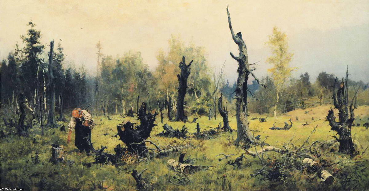 WikiOO.org - Енциклопедия за изящни изкуства - Живопис, Произведения на изкуството Vasily Dmitrievich Polenov - The Burnt Forest