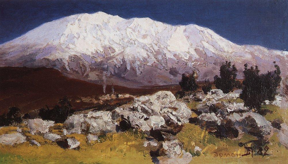 Wikioo.org – L'Enciclopedia delle Belle Arti - Pittura, Opere di Vasily Polenov - Ai piedi del Monte Hermon