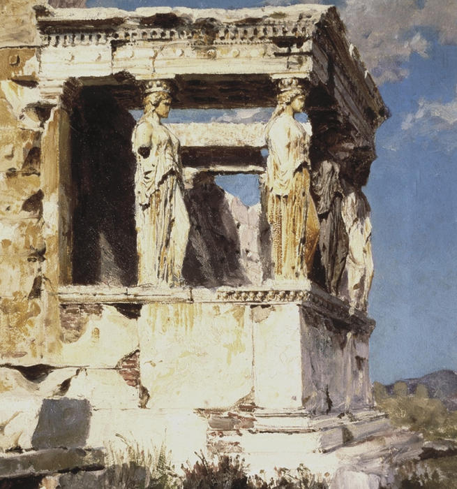 Wikioo.org - The Encyclopedia of Fine Arts - Painting, Artwork by Vasily Dmitrievich Polenov - Erechtheion. The portico of caryatids.