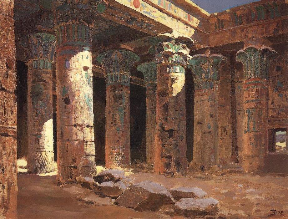 Wikioo.org – L'Encyclopédie des Beaux Arts - Peinture, Oeuvre de Vasily Dmitrievich Polenov - Le Temple d Isis sur l île de Philae