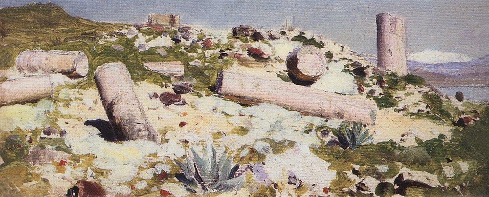 Wikioo.org - The Encyclopedia of Fine Arts - Painting, Artwork by Vasily Dmitrievich Polenov - The ruins of Tiberias
