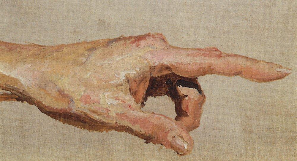 Wikioo.org – L'Enciclopedia delle Belle Arti - Pittura, Opere di Vasily Dmitrievich Polenov - mano sinistra con  dopodomani  indice  dito