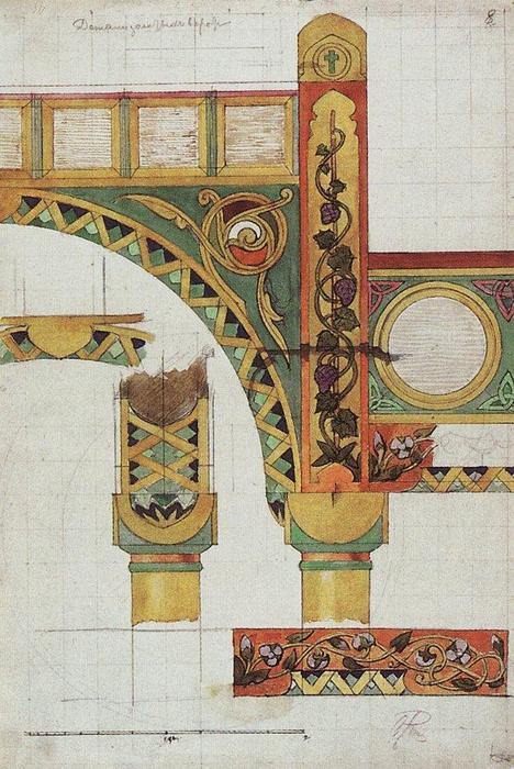 WikiOO.org - אנציקלופדיה לאמנויות יפות - ציור, יצירות אמנות Vasily Dmitrievich Polenov - Details of golden gates
