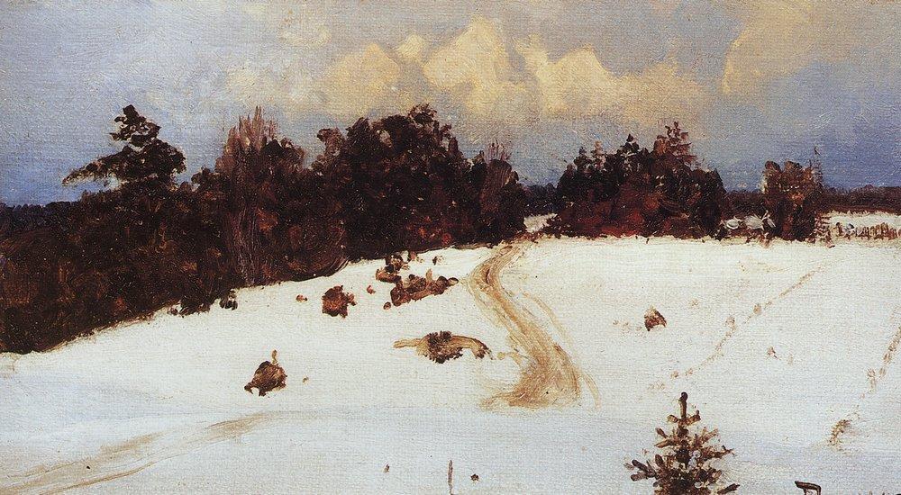 WikiOO.org - Encyclopedia of Fine Arts - Lukisan, Artwork Vasily Dmitrievich Polenov - Winter landscape. Behovo.