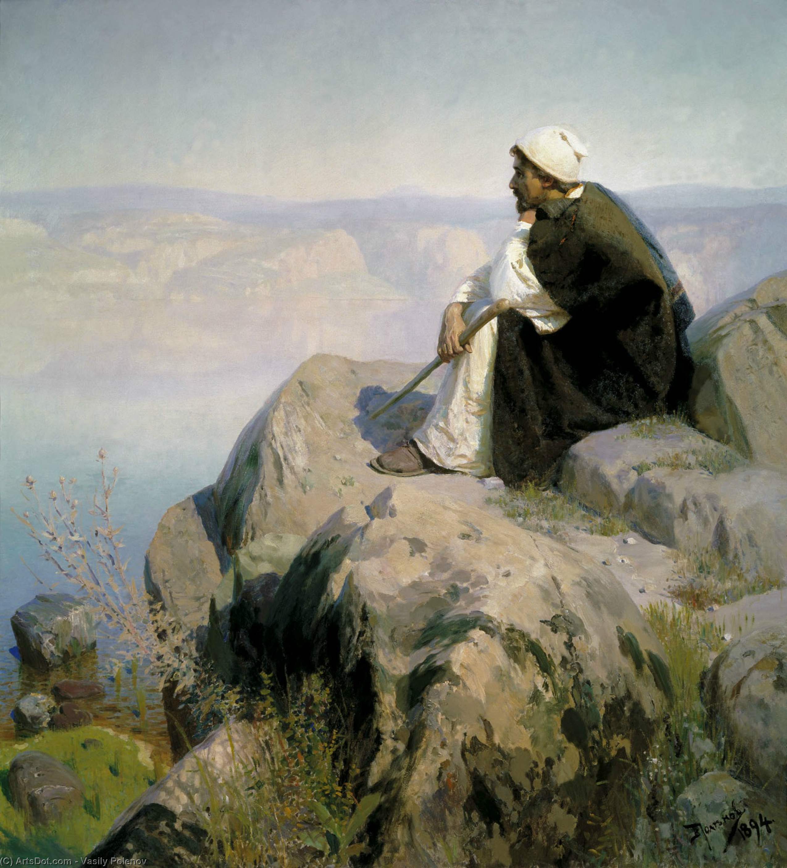 Wikioo.org - The Encyclopedia of Fine Arts - Painting, Artwork by Vasily Polenov - Dreams (On the hill)