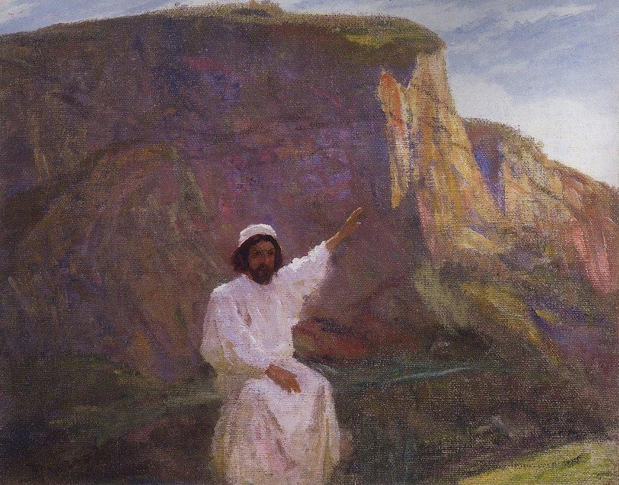 Wikioo.org - The Encyclopedia of Fine Arts - Painting, Artwork by Vasily Polenov - Palestine. Sermon on the Mount.