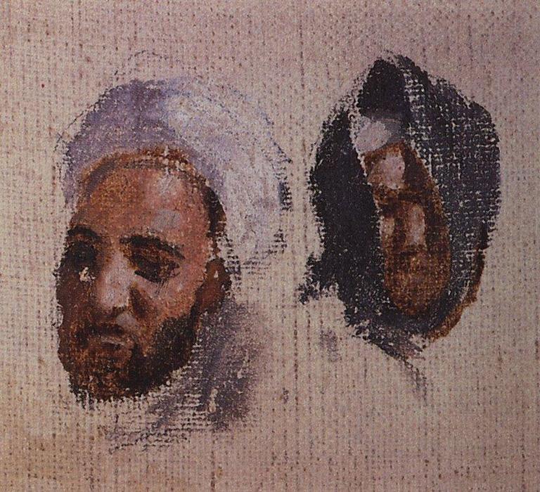 Wikioo.org - สารานุกรมวิจิตรศิลป์ - จิตรกรรม Vasily Dmitrievich Polenov - The two men's heads in turbans